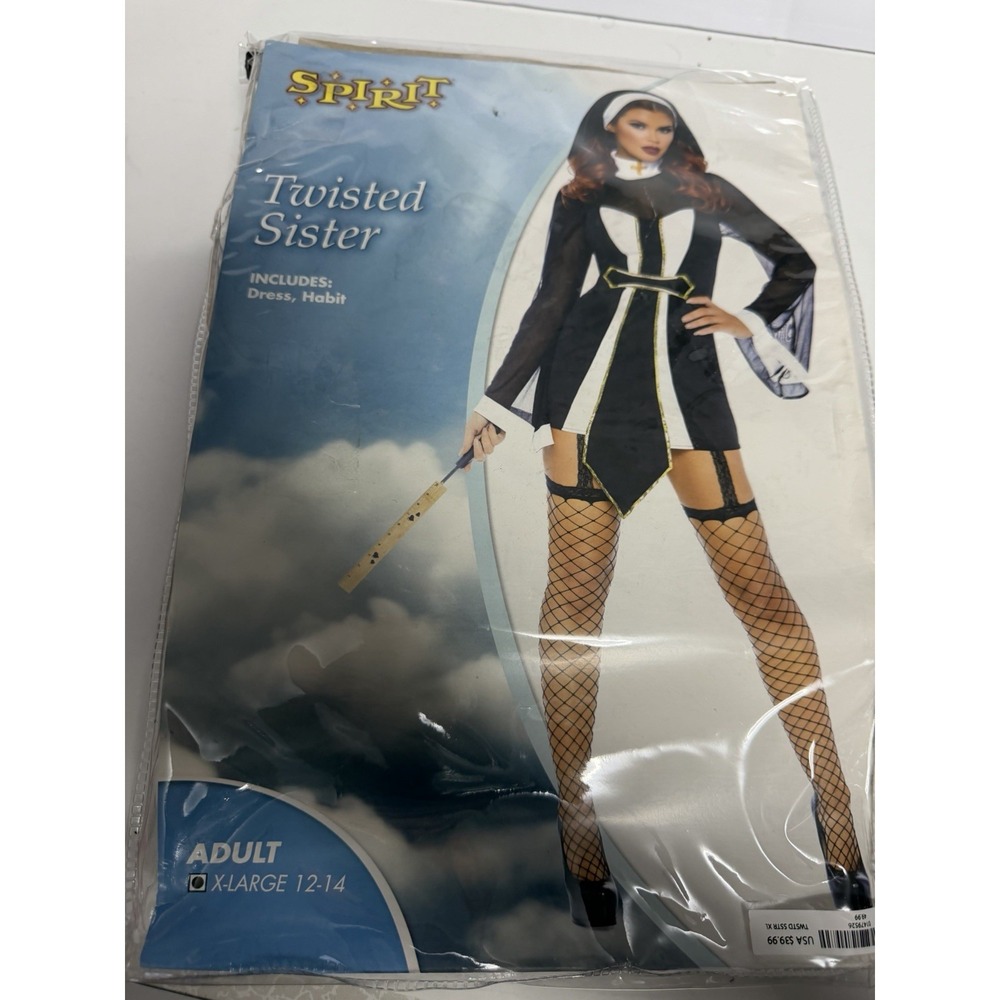 Spirit Twisted Sister Sexy Nun Costume Religious Size L H-3